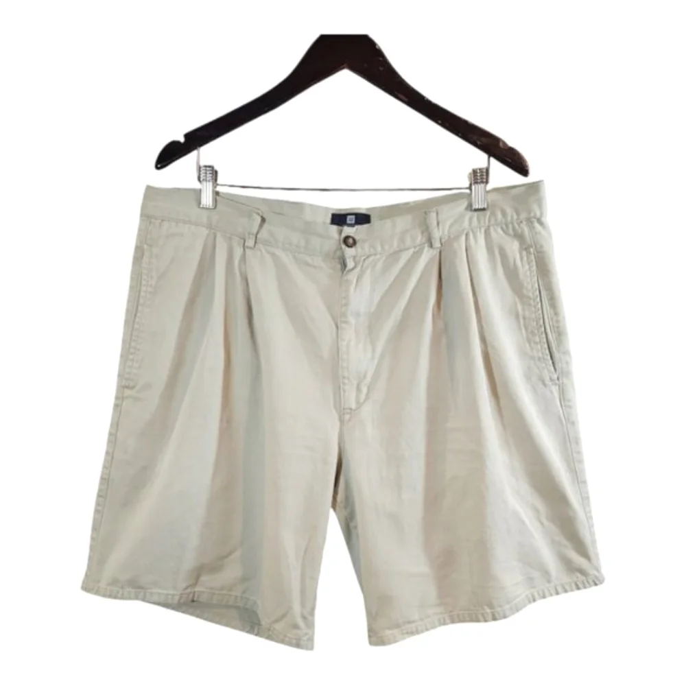Vintage Givenchy Activewear 100% Cotton Pleated Khaki Shorts Golf Men's 40